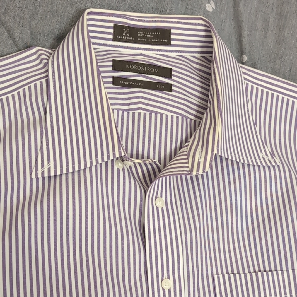 Nordstrom Purple Striped Men's Shirt